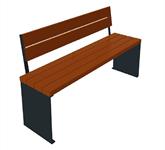 Wood and metal benches